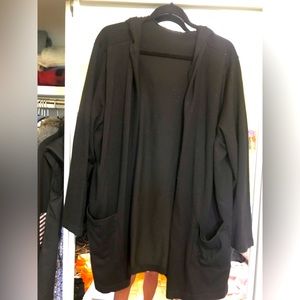 Plus size 2X comfy black cardigan with pockets